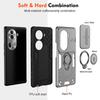 For OPPO Reno 11 Shockproof Hard Armor Cover Case For Oppo Reno 11 Pro Slide Lens Protect Shell Magnet Bracket Phone Cover