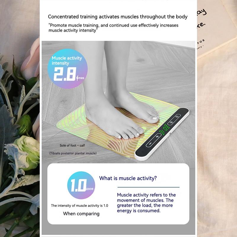 Colorful EMS Microcurrent Massage Foot Pad Smart Pulse Foot Massager Home Portable Leg Beauty Instrument