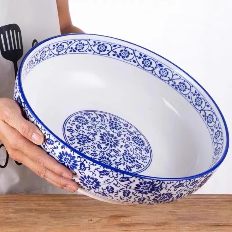 Baichengdao Blue and White Porcelain Large Soup Bowl