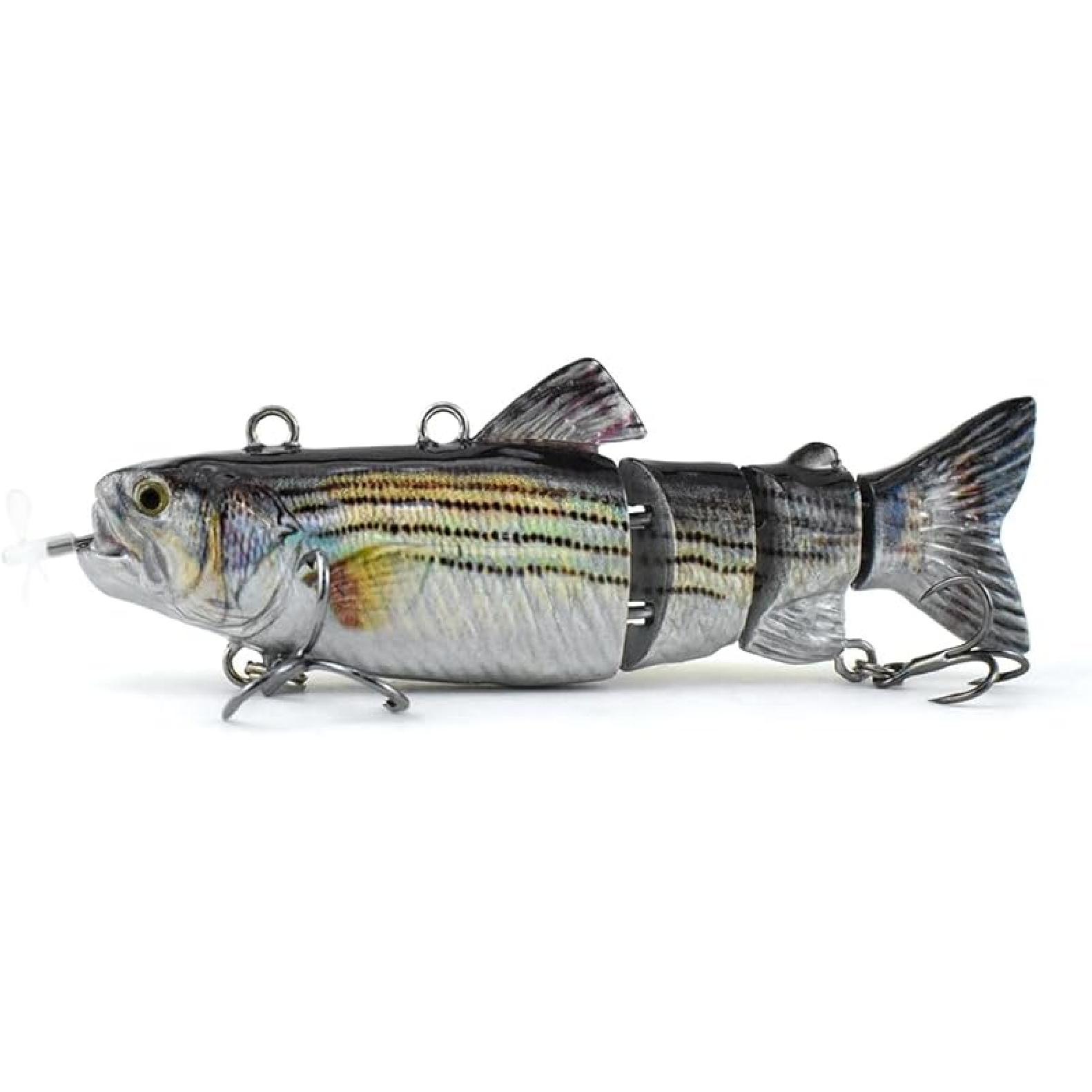 ODS Роботизированная плавающая приманка 3,54 дюйма Электрическая рыболовная приманка Тонущая Бионическая Многосуставная воблер-приманка для окуня, судака, щуки, форели T620