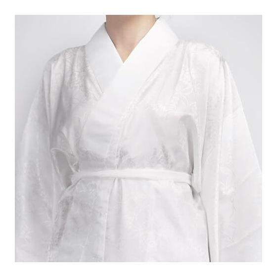 Used [TOuWA] Long-sleeved kimono, long undergarment, undergarment, kimono innerwear, Japanese underwear, waist strap included, washable, half-collar,