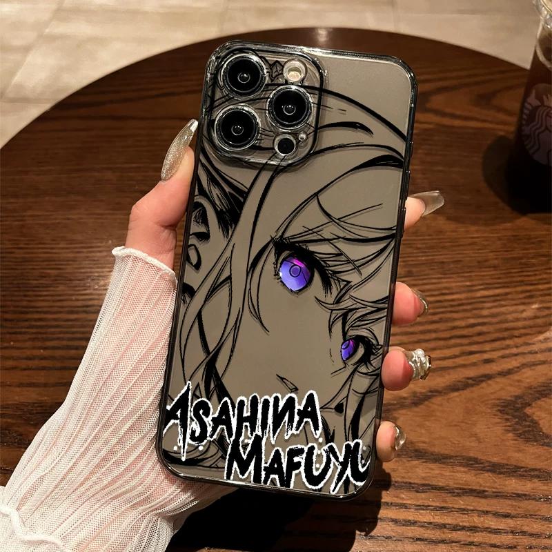 Anime Girl Line Art Clear TPU Phone Case For IPhone 15 Pro Max & Samsung Galaxy S24 Ultra, Shockproof Cover