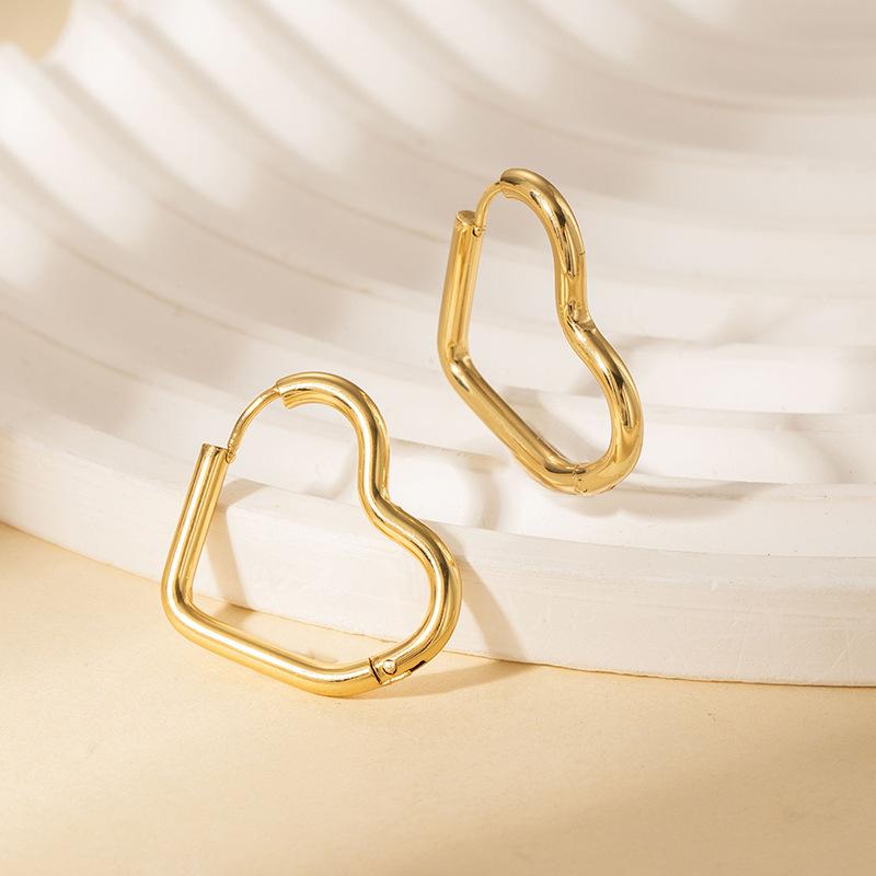 Fashion Delicate Heart Hoop Earrings for Women, Trendy Cute Jewelry Gift