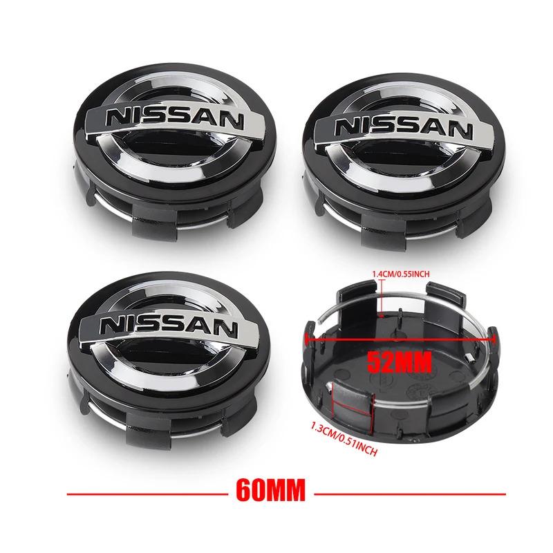 Für Nissan ArR44 Stück 54MM/60MM Für Nissan Qashqai J11 J10 Leaf X-Trail T32 T33 March Tiida Kicks Versa Juke Auto Radnabenkappen Logo Abdeckung