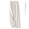 2025 Gray High-Waisted Wide-Leg Women's Sweatpants - Trendy Drapey and Loose for Spring and Autumn