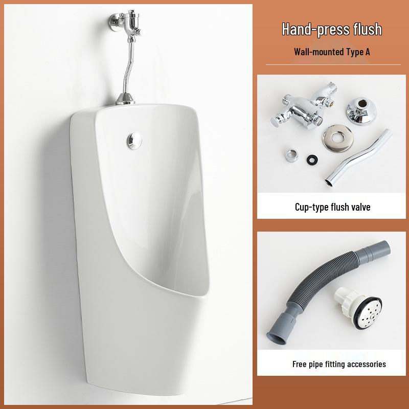 Wall-Mounted Ceramic Automatic Sensor Urinal for Men