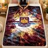 Pătură de flanelă West Ham United Fotbal Pătură caldă moale pentru aruncat pentru utilizare în interior pe canapea pat sufragerie