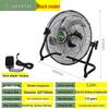 Outdoor Silent Solar-Powered Portable Floor Fan for Camping