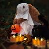 Pumpkin Solar Tea Light LED Candle Light Outdoor Waterproof Energy Electronic Flickering Solar Lamp Garden Halloween Home Decor