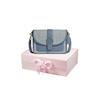 Coach Lonnie 25 Chambray Light Color Floral Print Fabric With Leather Shoulder Crossbody Bag Medium Women bags Fog-Blue Morandi C8307-SVS9X