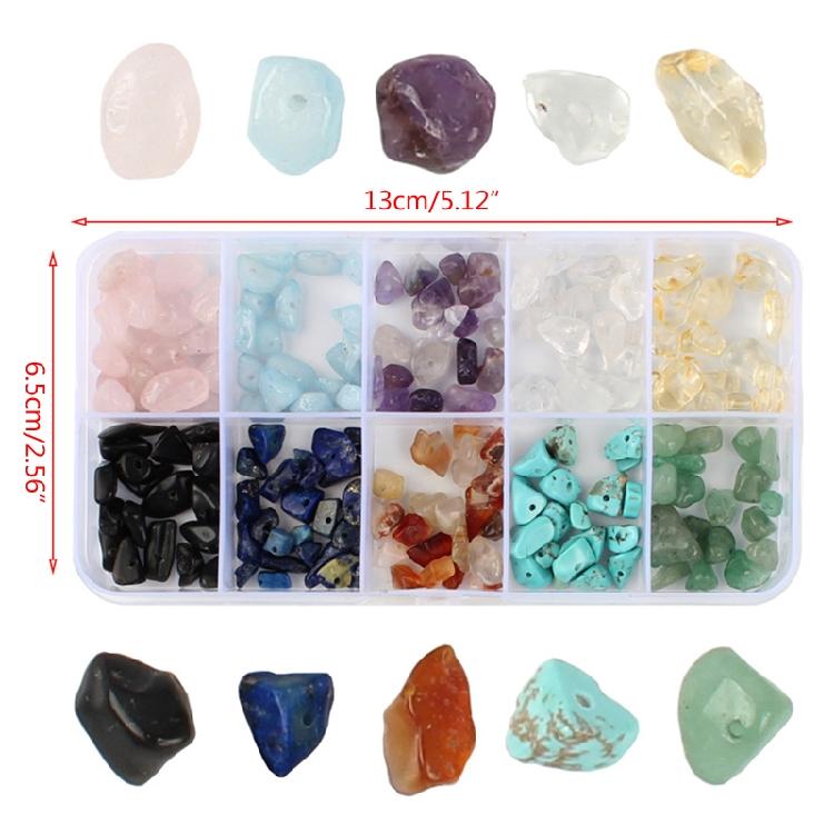 Irregular Natural Stone DIY Craft Accessories Combination Gemstone Beads 10 Grids  Bracelet Earring Making