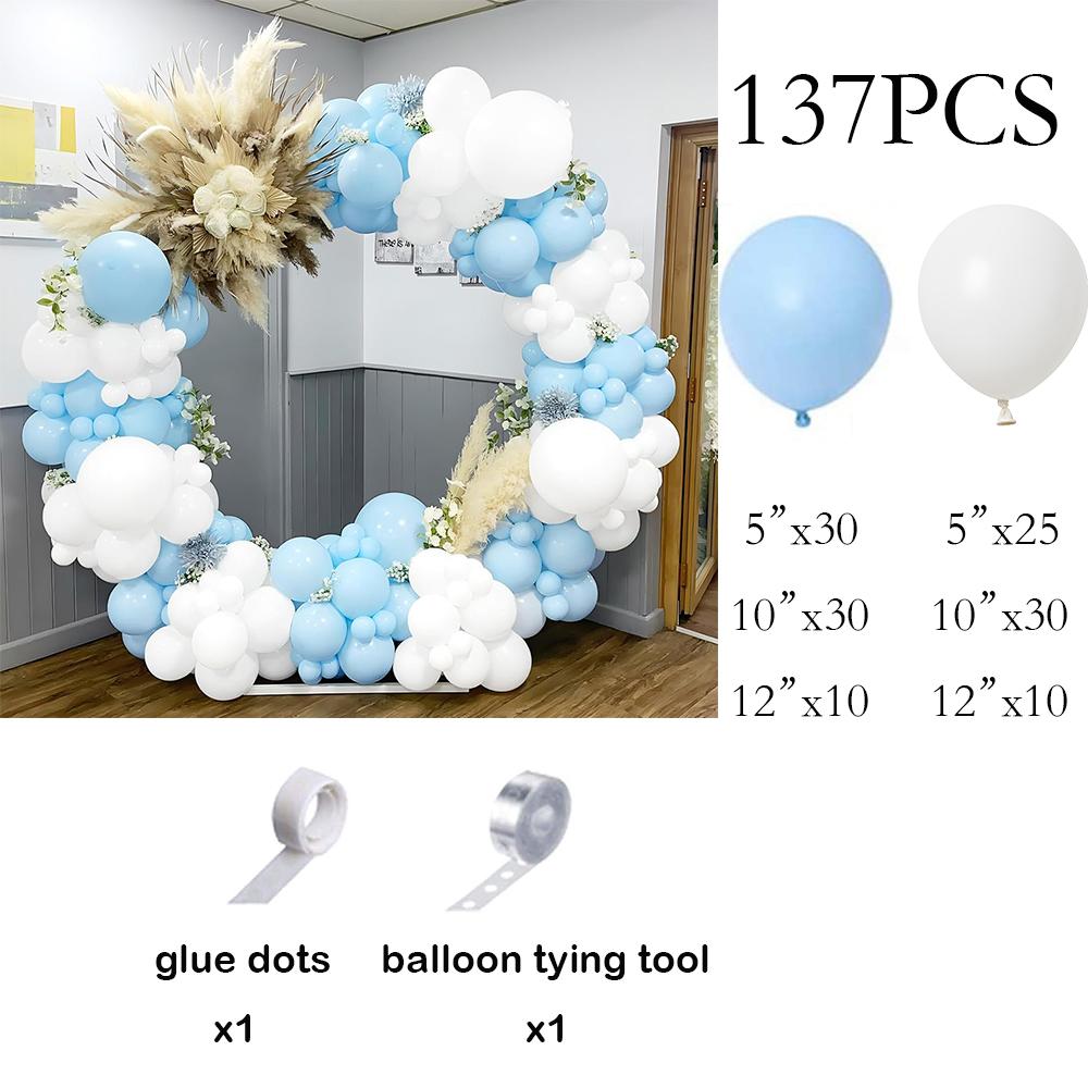 

Blue Theme Balloons Kit Pastel Blue White Ballon Garland Arch Baby Shower Gender Reveal Birthday Party Wedding Decoration Globos AS Picture