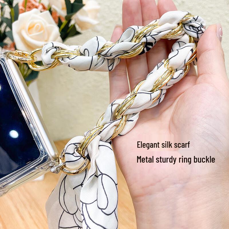 Purecolor Transparent Soft Case with Strap for Samsung Galaxy Z Flip