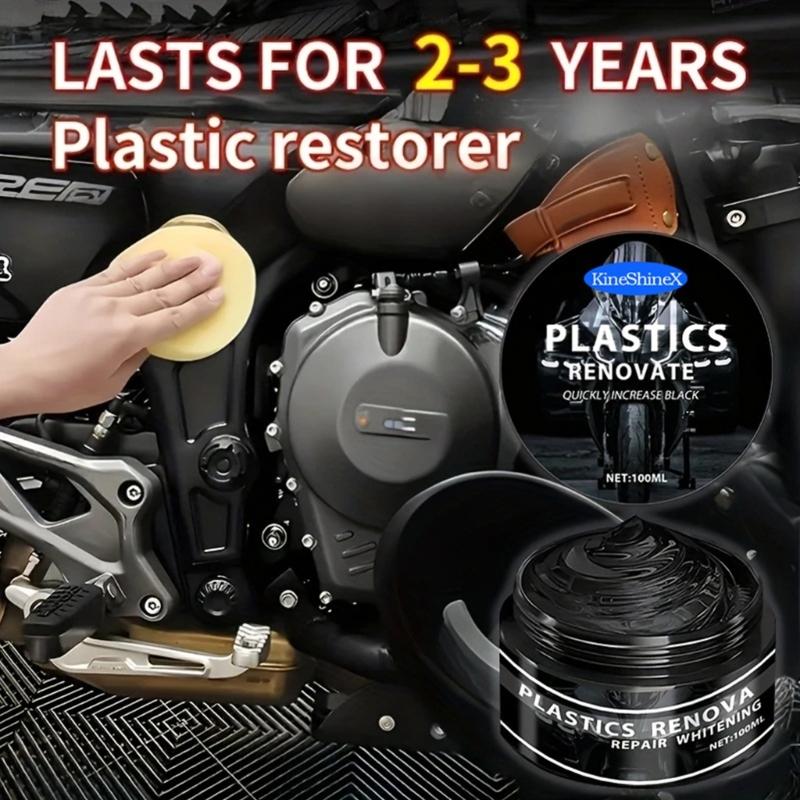 Car Plastic Restorer Revitalizing Coating Repair Paste for Rubber Plastic Parts Back To Black Gloss