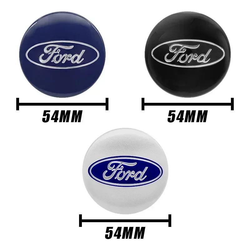 Car Sticker 2026 Ford 4pcs 54mm Car Wheel Center Caps Hubcap Car Rims Cover For Ford Focus Mk2 Mk3 Fiesta Mustang ST F-150 Monde