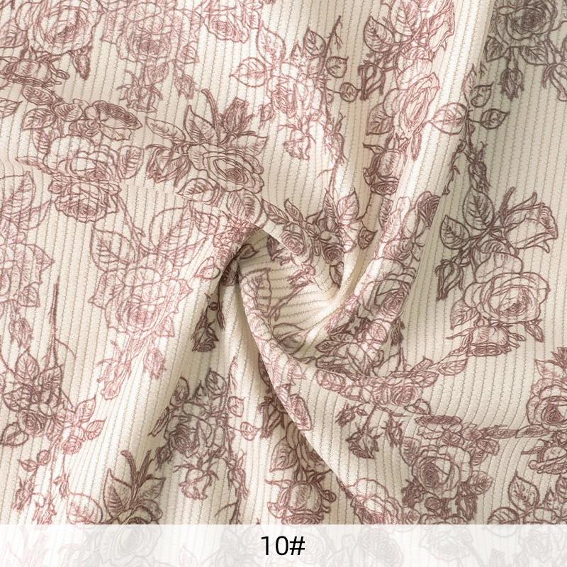 Corduroy Fabric Printed Stripe For Sewing Garment Shirts Romper Dress Jackets Sofa Throw Pillow DIY Clothes Cloth 0.5/1/2 Yard