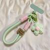 Handgewebtes Handy-Lanyard mit Blumen-Schlüsselanhänger, abnehmbares Ringdesign. Universelles Anti-Verlust-Band für Handyhüllen, Taschen, Karten und den Außenbereich.