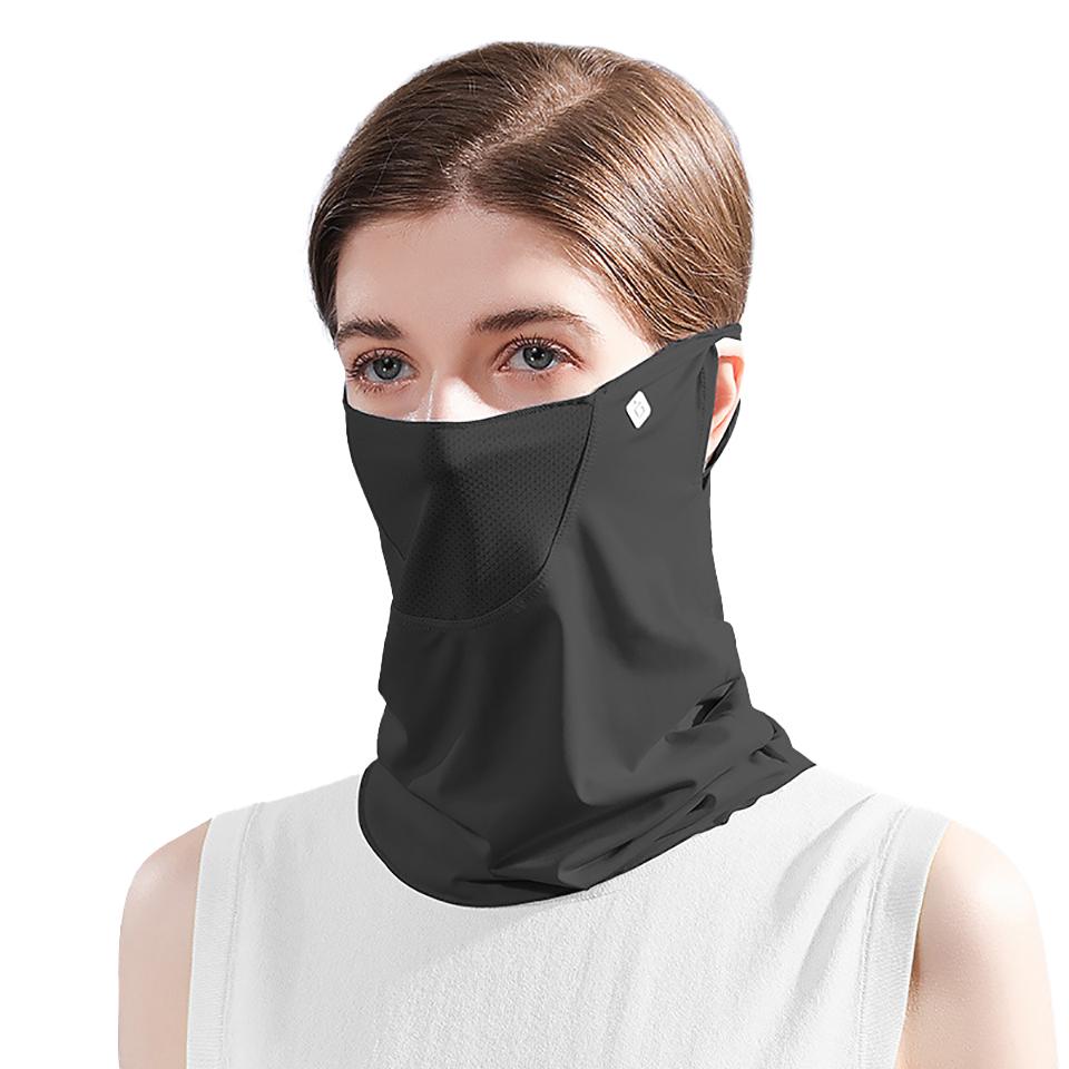 Gobygo Ice Silk Sun Mask Summer Shading Protect Against Ultraviolet Rays Quick Drying Neck Brace Face Protection Neck Men Women