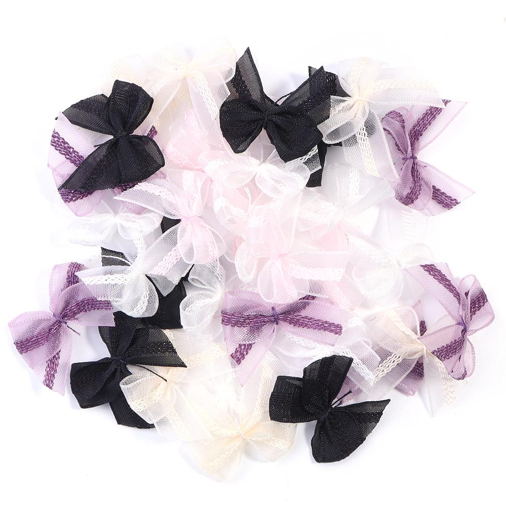 

30-60 шт./лот 2,5x2,5 см Сетчатое кружево Лента Банты Многоцветный Полиэстер Атласная лента Бант Цветок DIY Украшение Головной убор Аксессуары 2.5x2.5mm 30pcs