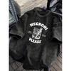 Men Vintage Washed T-Shirt, Negroni Please Cocktail Glass Graphic Short Sleeve Tee, Retro Drink Letter Casual Streetwear Tops