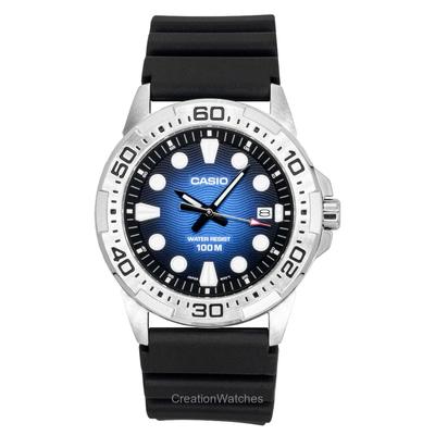 Orologio da Uomo Standard Analogico Cinturino in Resina Quadrante Blu Quarzo MTD-140-2AV 100M