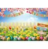 Spring Easter Natural Scenery Grassland Rabbit Theme Banner Backdrop, Children's Birthday Party Decoration Photography Backdrop