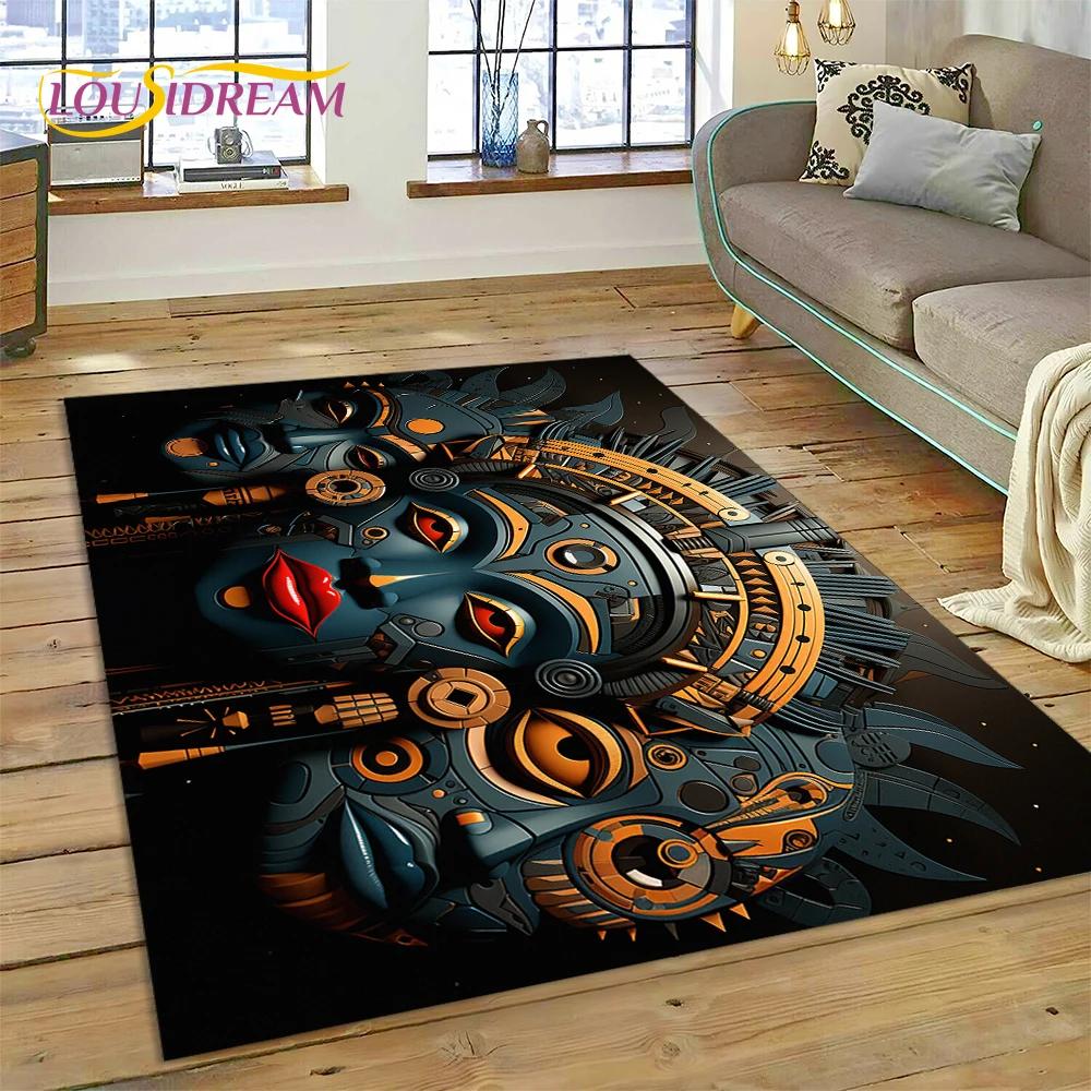 Cartoon Africa Ethiopian Custom Painting Art Carpet Rug for Bedroom Living Room Home Sofa Decoration,kids Large Decor Floor Mat