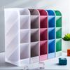 Nový stolní organizér Držák na tužky štětec na make-up Úložný box 4 mřížka Uskladňovací organizér se šikmým vkládáním Školní potřeby