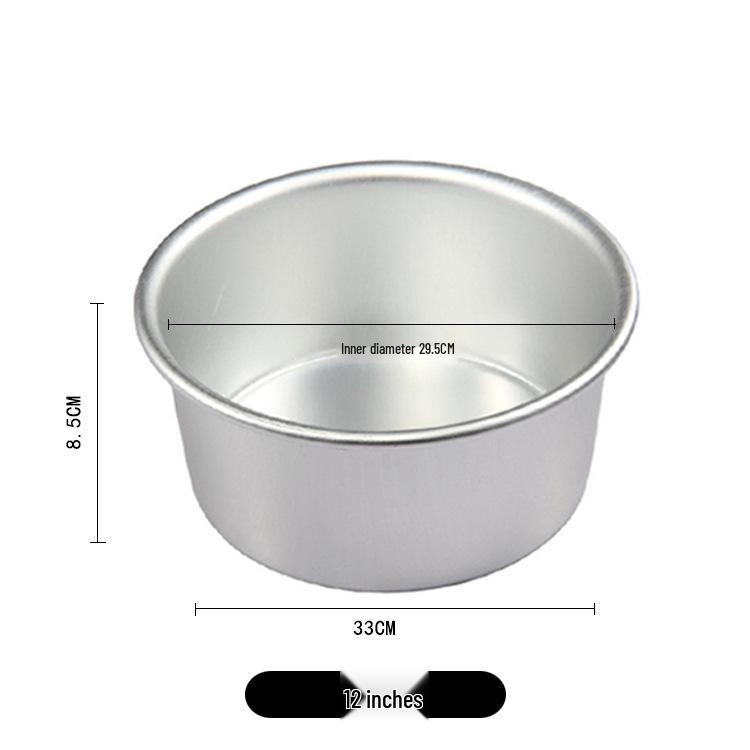 Aimanwu Anodized Aluminum Fixed-Bottom Cake Mold, 4-12 inch Sizes