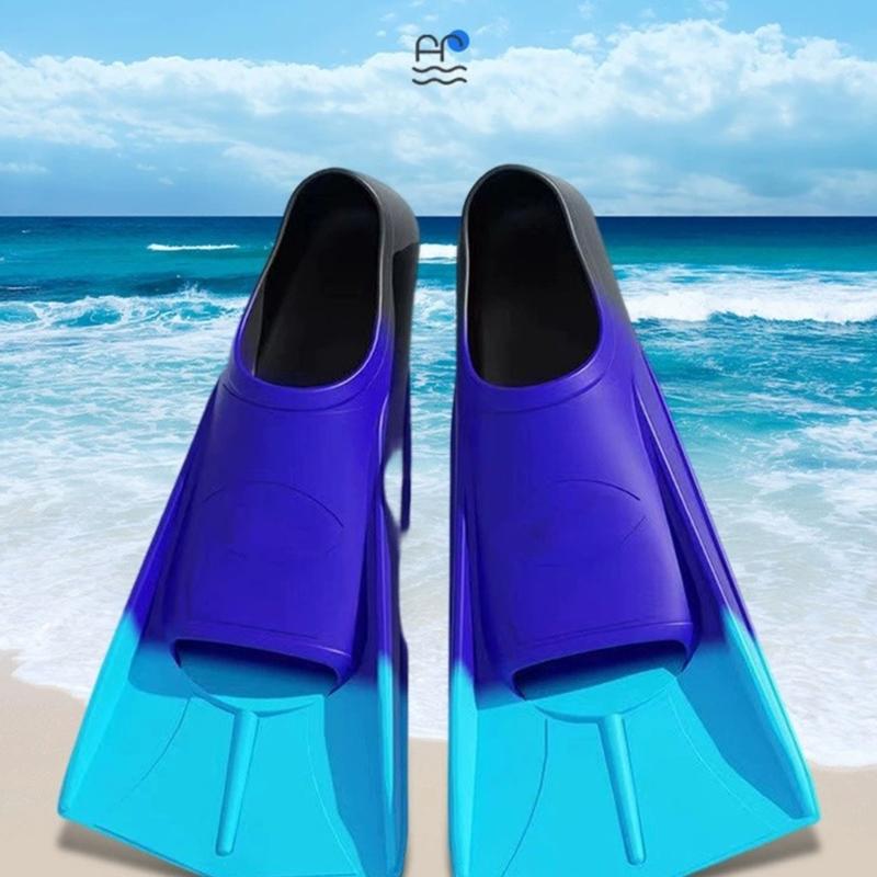 Silicone Swim Fins Adult Kids Snorkels Fins Travel Size Flippers Swim Training Fins