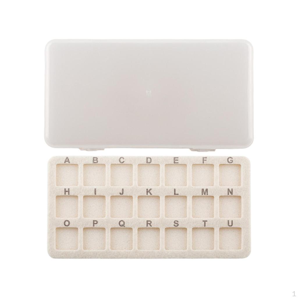 Bead Storage Mat 21 Grids with Box Lightweight Beads Organizer for Small Items Arts and Crafts