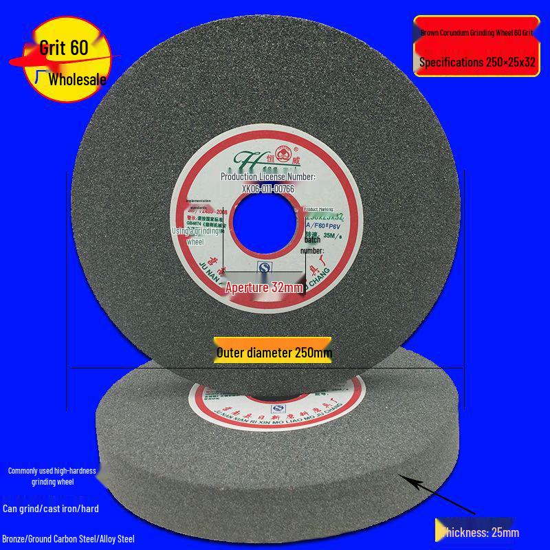 Multi-Material Grinding Wheel: White Corundum, Brown Corundum, Green Silicon Carbide - Perfect for Bench Grinders and Knife Sharpeners