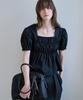 GRIDAJ Cotton Lace Voluminous Shirring Blouse (2 Colors)