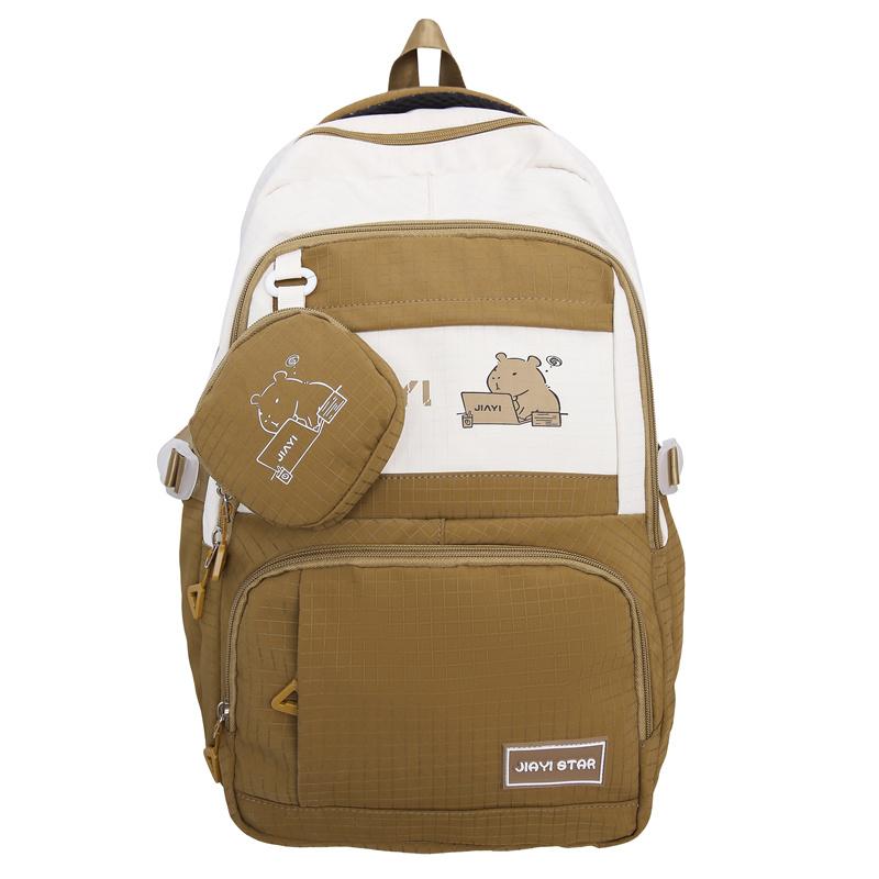 Женский рюкзак с цветными блоками — фото 17