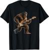 Bigfoot Playing a Electric Guitar Rock On Sasquatch Big Foot T-Shirt Unisex T-Shirt