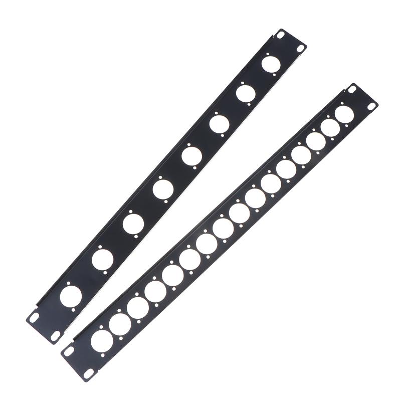 1U Rack Patch Metal Panel 4 8 12 16 Way Channel Flight Case Mount For Xlr Connecctor Speaker Jack Audio Cable Plug Socket