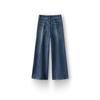 Semir Women's Winter Distressed Fleece-Lined Wide-Leg Jeans
