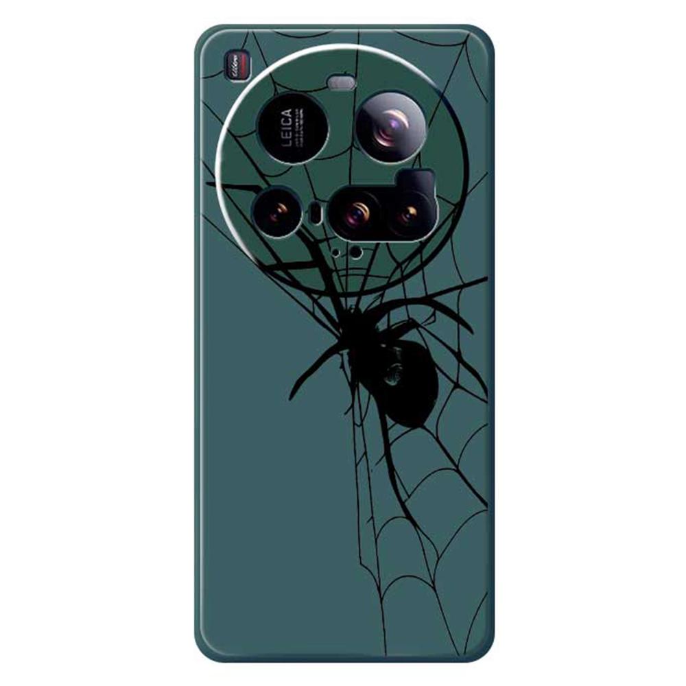 For Xiaomi 15 Ultra Case Spider Pattern Printing Straight Edge TPU Phone Back Cover