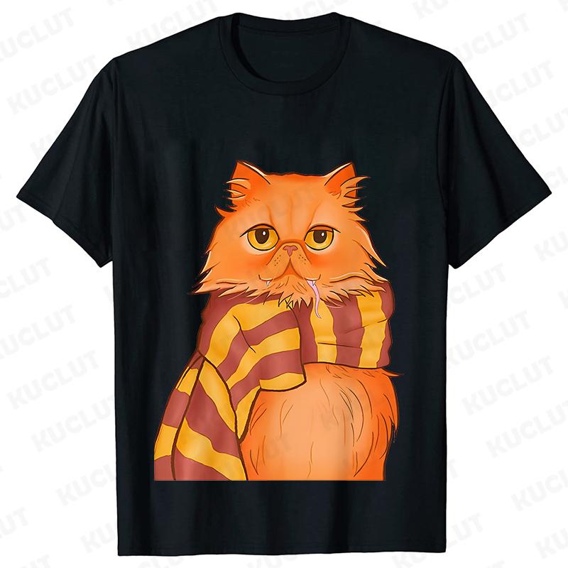 Cute Potter Cats Women T-Shirt Fashion Plus Size Unisex Tshirt Harajuku Short Sleeve Top Tees O Neck Mother Gift Female Clothing