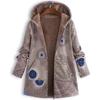 Stilvolle Damenjacke im Western-Stil mit bedrucktem Kreismuster und langen Ärmeln – Perfekt für Winterbekleidung.