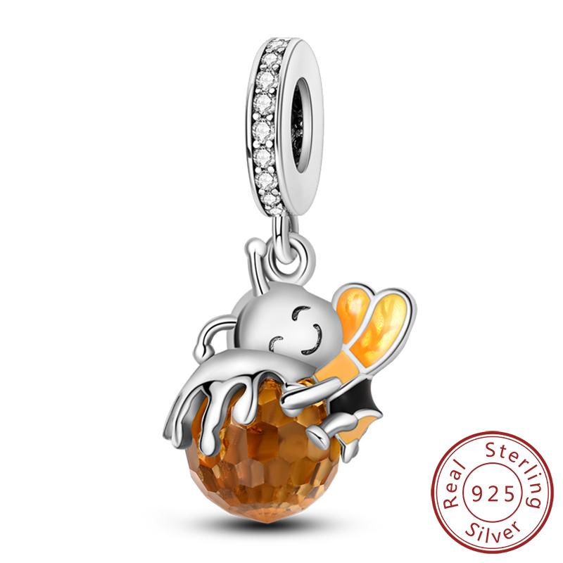 Original Charms Beads Pendan Copper Firefly Bee Butterfly Hummingbird Charm For Bracelets Charm Women Jewelry Gift