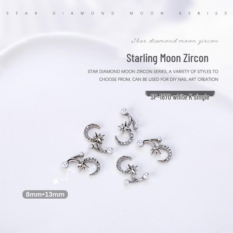 

Цирконовый сплав для нейл-арта: Жемчужное Сердце, Бабочка, Звезда, Золотые и Белые Металлические Украшения с Цирконами K