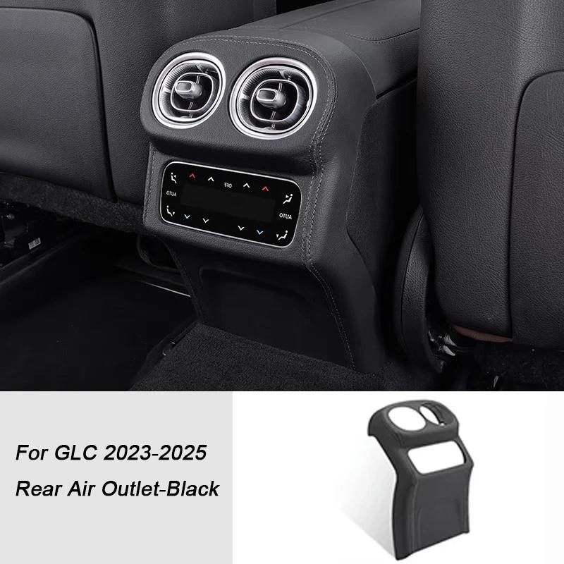 Leather For Mercedes Benz GLC X254 2023 2024 2025 Car Central Gear Shift Storage Panel Rear Air Conditioning Outlet Frame Cover