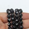Wide Surface Black Agate Loose Beads for DIY Necklaces, Bracelets, and Pendants