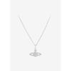 Vivienne WeStwood Women S Mini Bath Relief Silver Necklace 63020086 P116