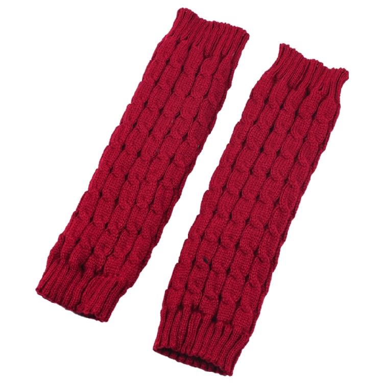 Aquecedor de Perna Feminino Outono Inverno Aquecedor de Perna Tricotado Doce Decorado Ajuste Confortável Mangas de Cima