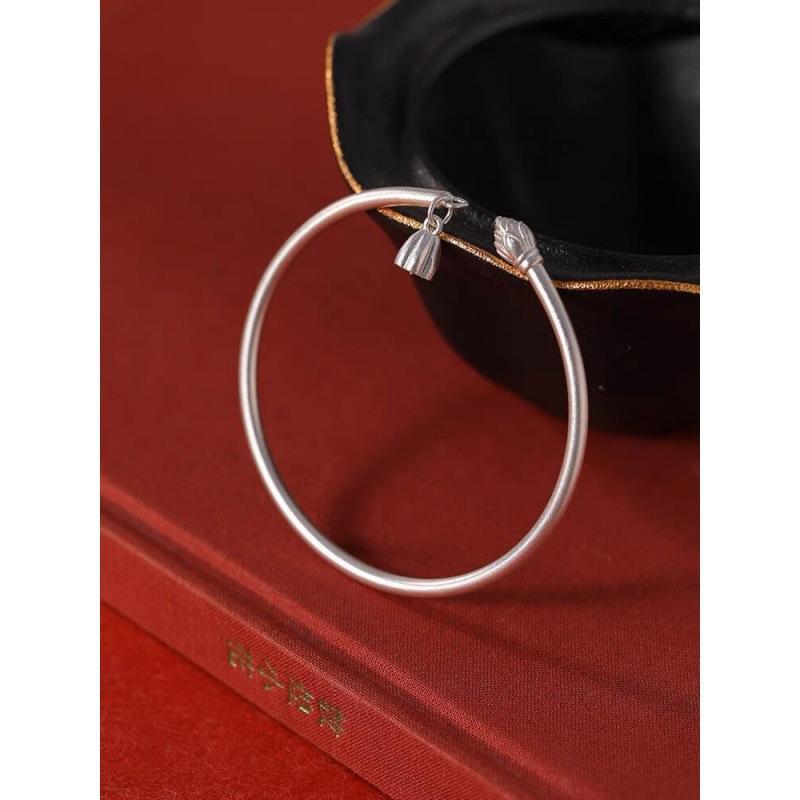 Wanzuyin 9999 Semințe de Lotus Antice Stil Deschis Două Generații Fericit Brățară Mică Fină Mată