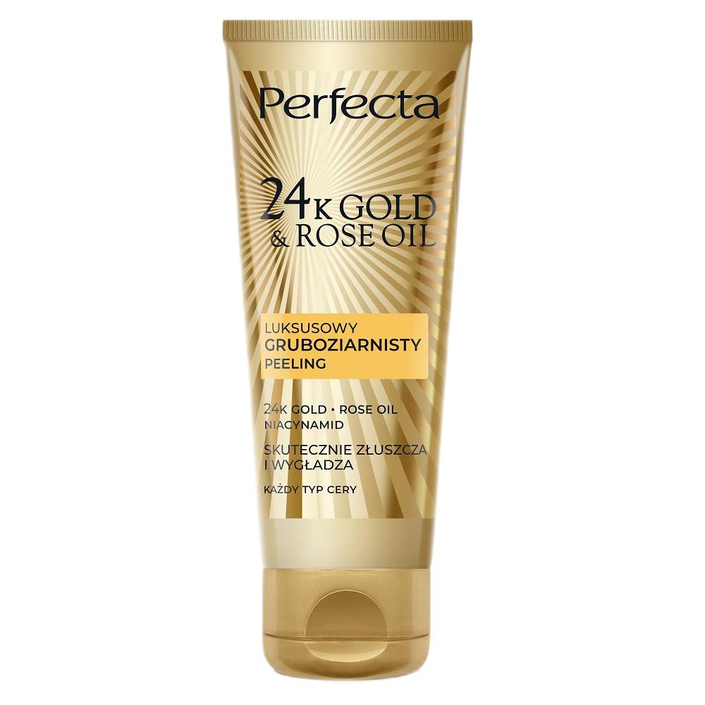 Perfecta 24K Gold & Rose Oil Luxury Exfoliating Face Scrub, 75g