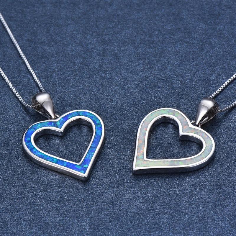 Blue Opal Pendant Tide Creative Sweater Chain Collarbone Chain Necklace