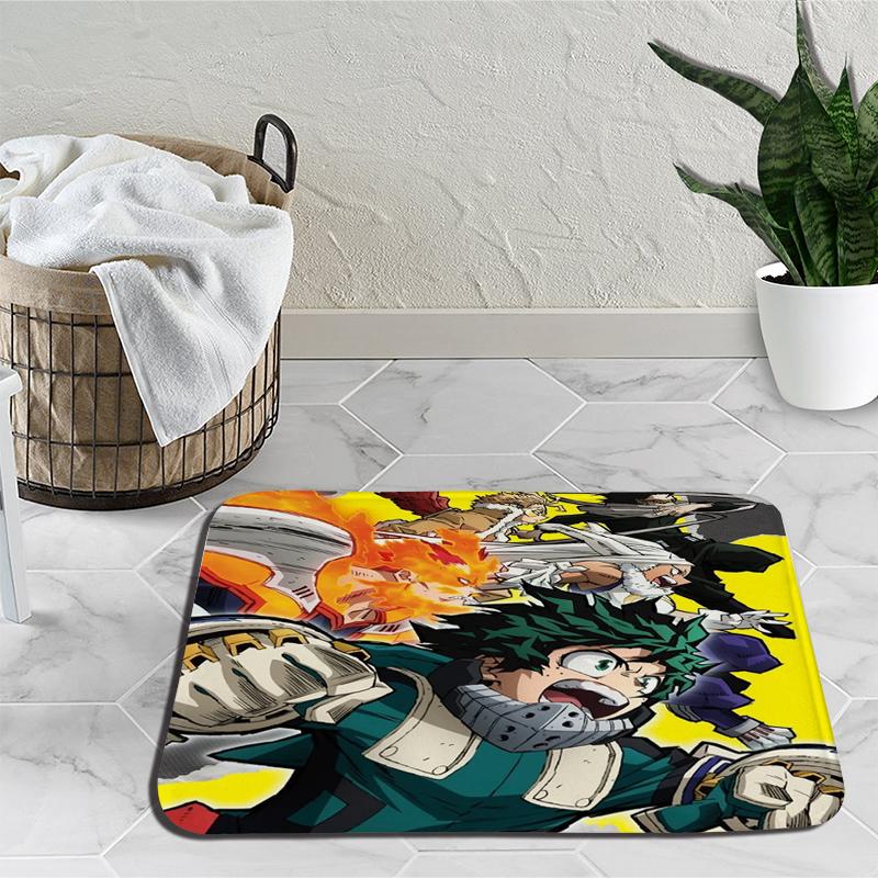 Amime meu herói academia tapetes deku midoriya izuku bakugou tapete dos desenhos animados quarto sala de estar macio antiderrapante área